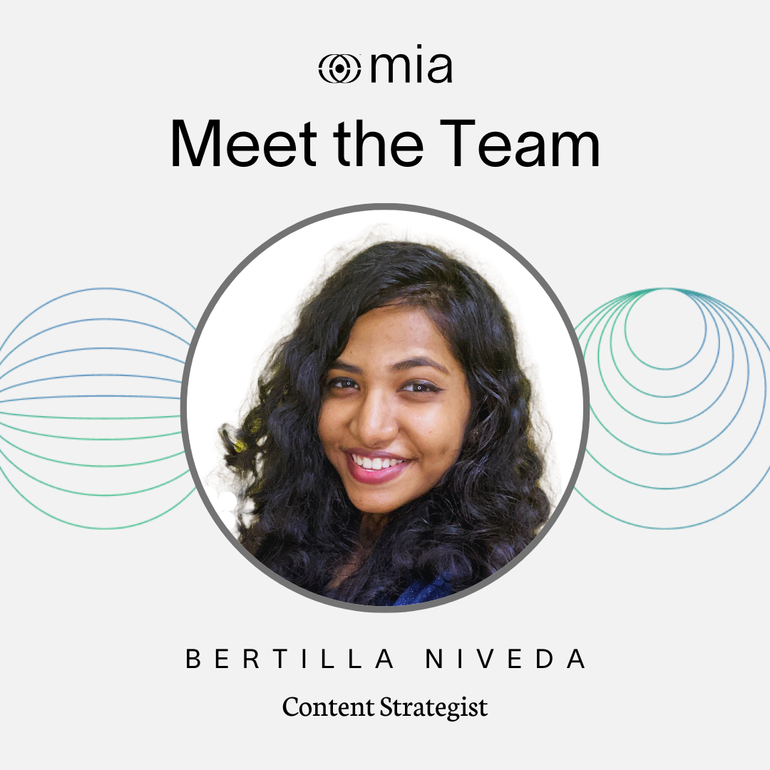 Mia team spotlight meet bertilla niveda