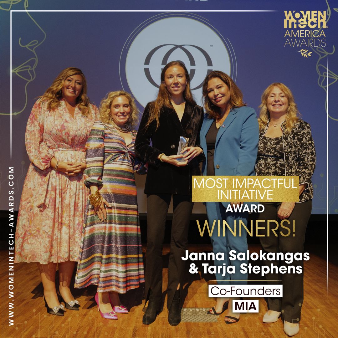 Mia Wins "Most Impactful Initiative" at Women in Tech North America Awards